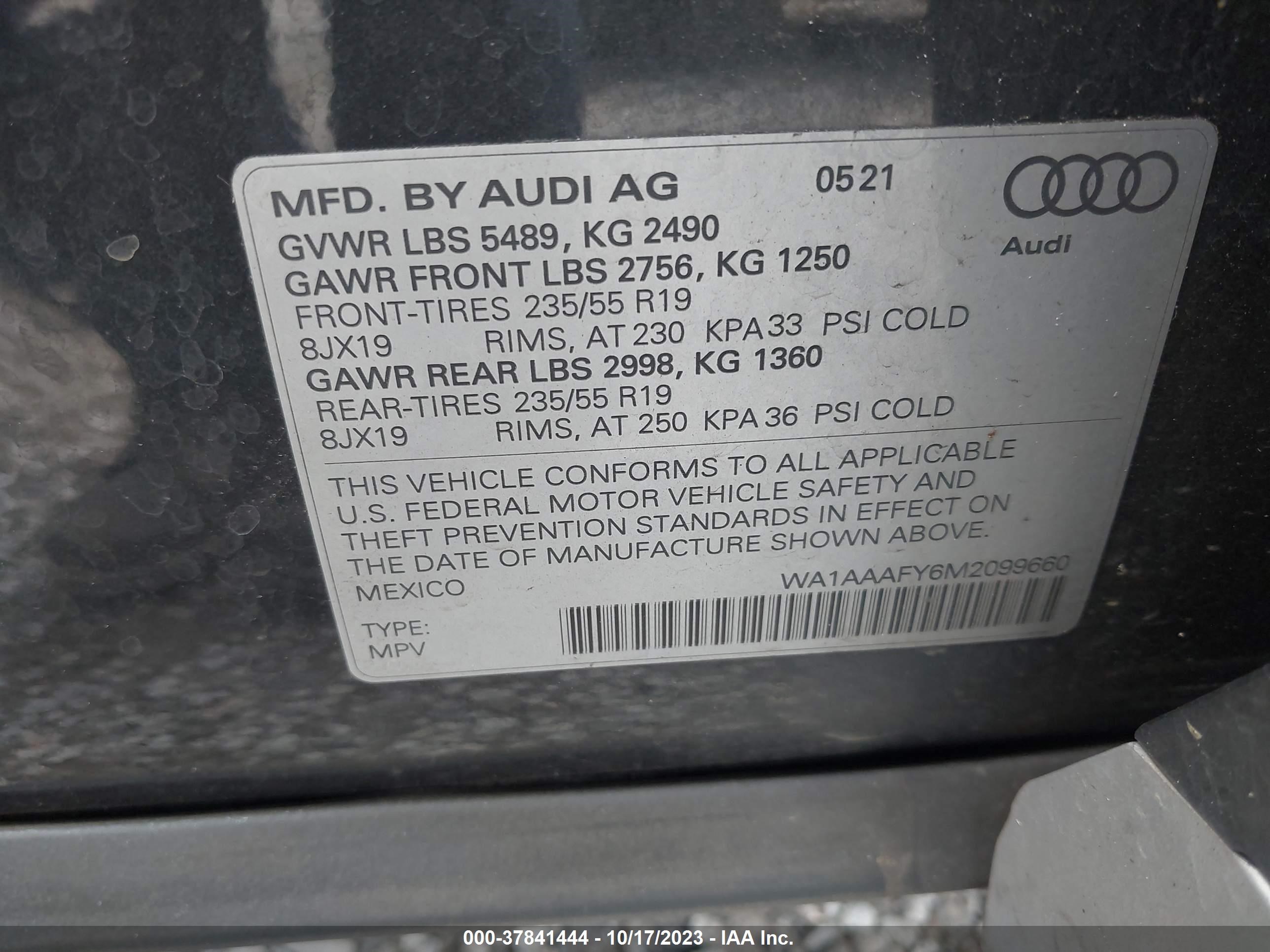 Photo 8 VIN: WA1AAAFY6M2099660 - AUDI Q5 