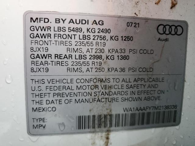 Photo 12 VIN: WA1AAAFY7M2138336 - AUDI Q5 