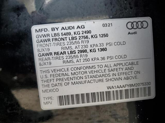 Photo 12 VIN: WA1AAAFY8M2075330 - AUDI Q5 