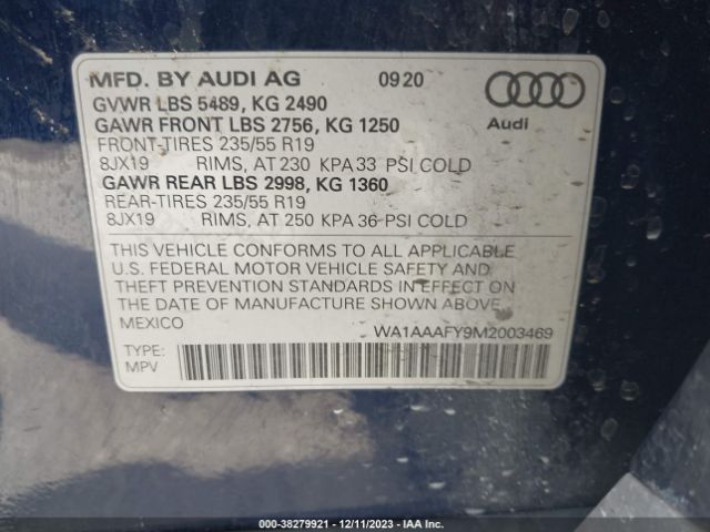 Photo 8 VIN: WA1AAAFY9M2003469 - AUDI Q5 