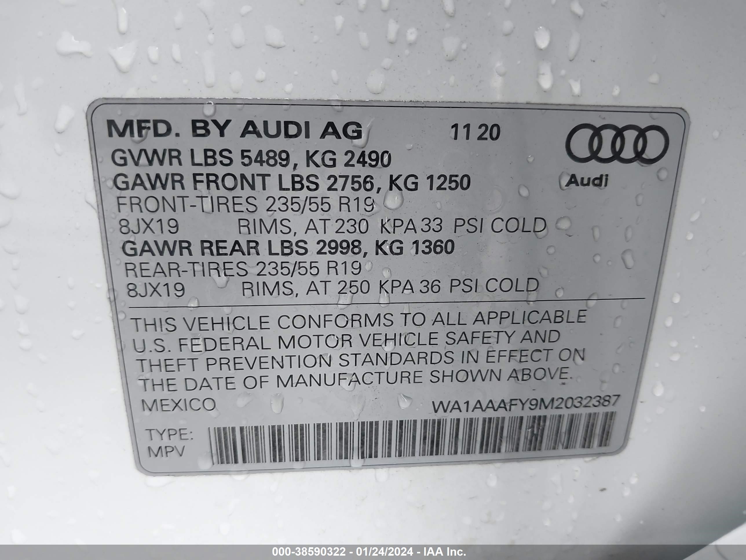 Photo 7 VIN: WA1AAAFY9M2032387 - AUDI Q5 