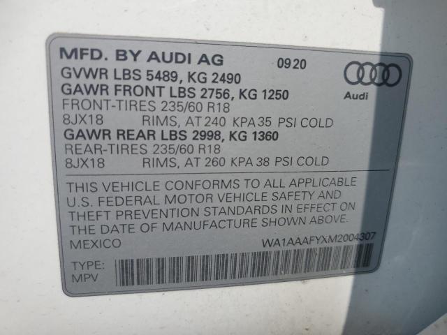 Photo 12 VIN: WA1AAAFYXM2004307 - AUDI Q5 PREMIUM 