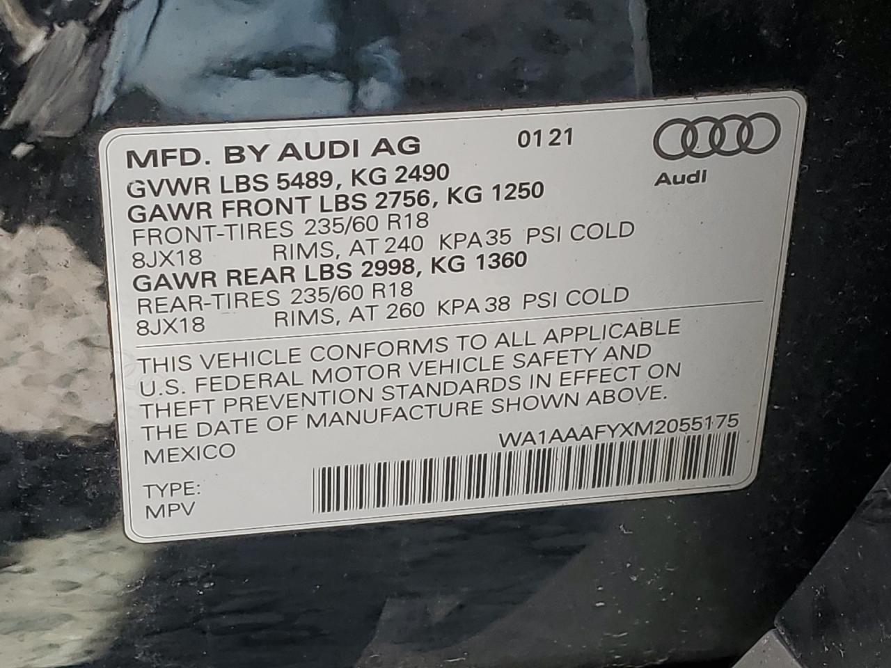 Photo 13 VIN: WA1AAAFYXM2055175 - AUDI Q5 