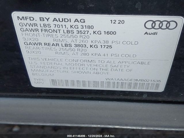 Photo 8 VIN: WA1AAAGE3MB021535 - AUDI E-TRON 