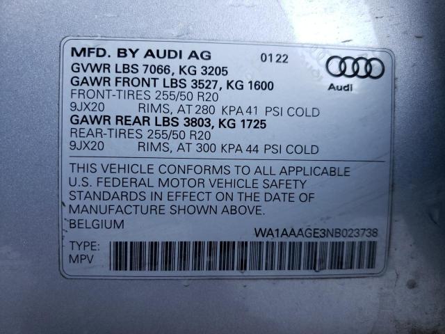 Photo 12 VIN: WA1AAAGE3NB023738 - AUDI E-TRON PRE 