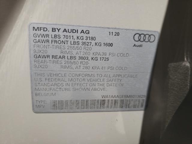 Photo 9 VIN: WA1AAAGE5MB013629 - AUDI E-TRON PRE 