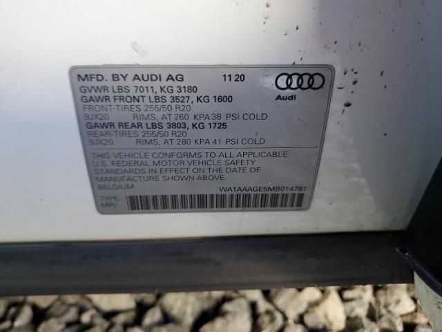 Photo 11 VIN: WA1AAAGE5MB014781 - AUDI E-TRON 