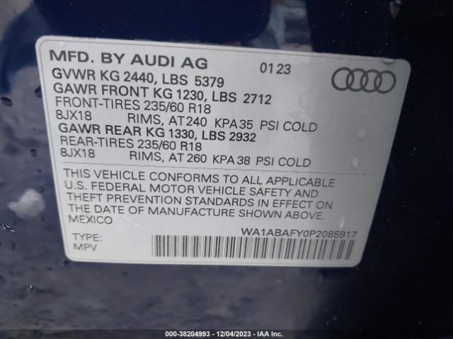 Photo 8 VIN: WA1ABAFY0P2085917 - AUDI Q5 