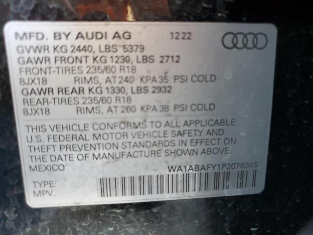 Photo 12 VIN: WA1ABAFY1P2078345 - AUDI Q5 PREMIUM 