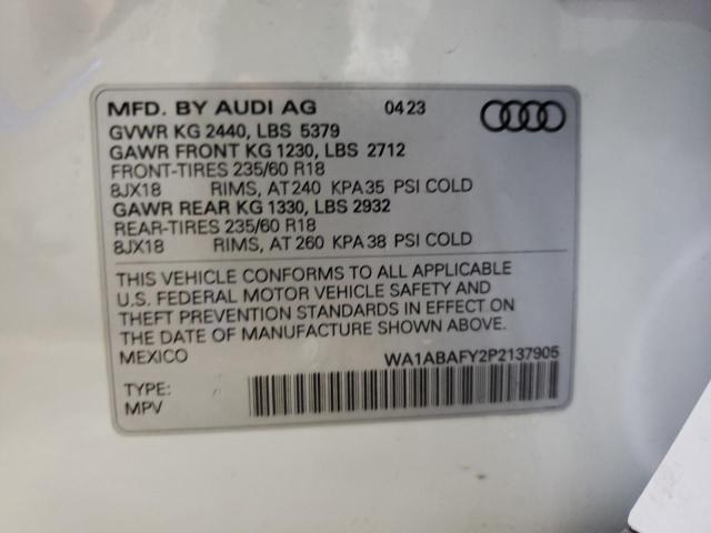 Photo 11 VIN: WA1ABAFY2P2137905 - AUDI Q5 PREMIUM 