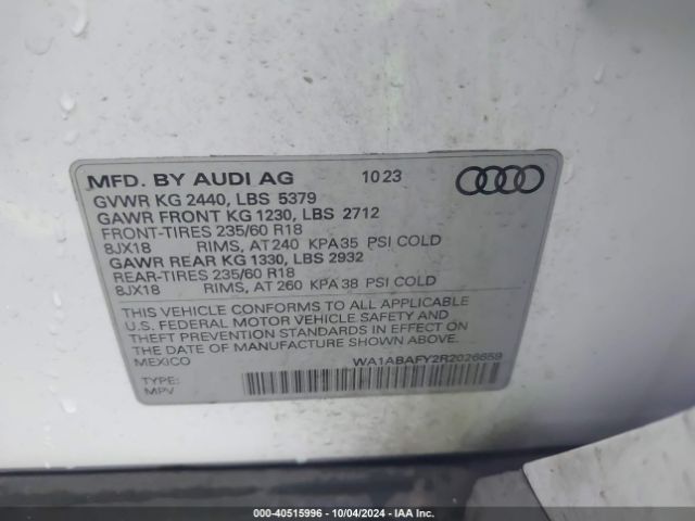 Photo 8 VIN: WA1ABAFY2R2026659 - AUDI Q5 