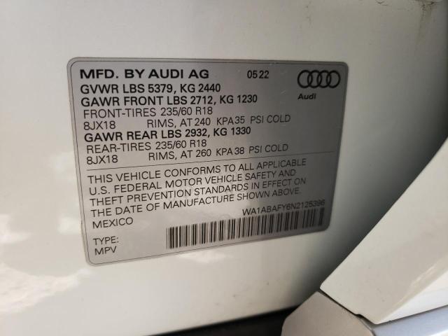 Photo 12 VIN: WA1ABAFY6N2125396 - AUDI Q5 PREMIUM 