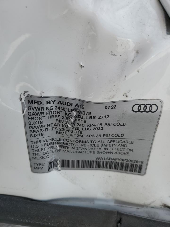 Photo 12 VIN: WA1ABAFY8P2002816 - AUDI Q5 