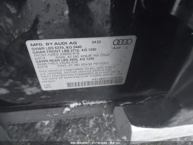 Photo 8 VIN: WA1ABAFYXN2098302 - AUDI Q5 