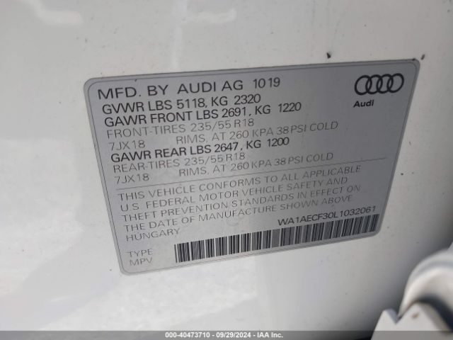 Photo 8 VIN: WA1AECF30L1032061 - AUDI Q3 