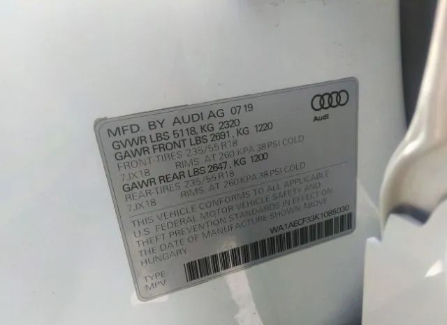 Photo 8 VIN: WA1AECF33K1085030 - AUDI Q3 