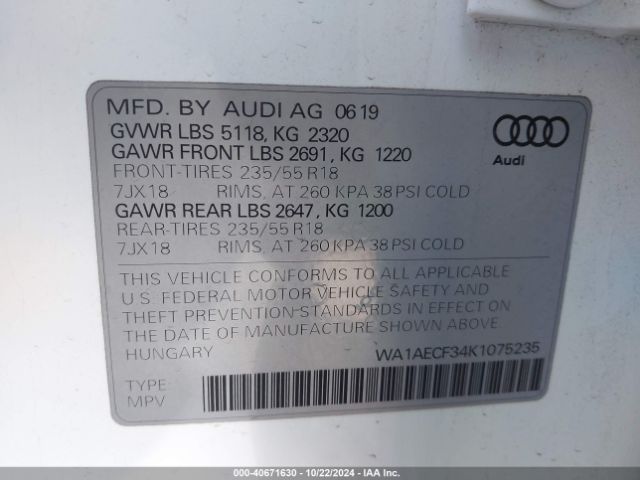 Photo 8 VIN: WA1AECF34K1075235 - AUDI Q3 