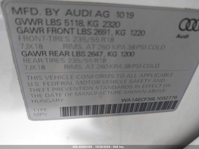 Photo 8 VIN: WA1AECF38L1032776 - AUDI Q3 