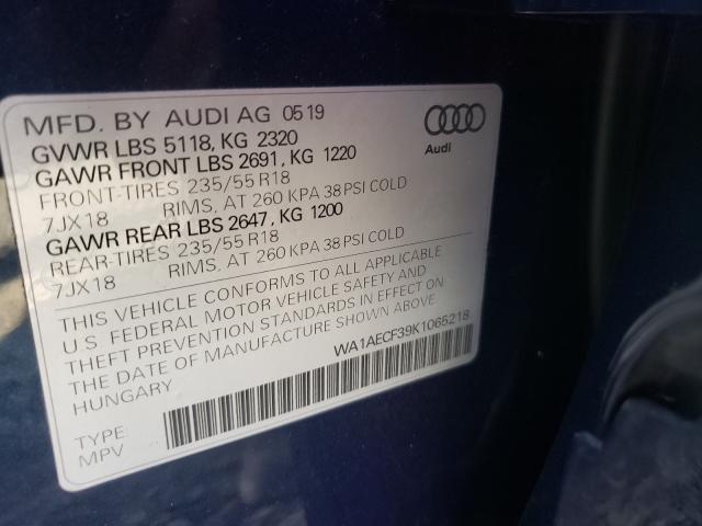 Photo 9 VIN: WA1AECF39K1065218 - AUDI Q3 