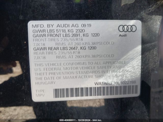 Photo 8 VIN: WA1AECF39L1022788 - AUDI Q3 