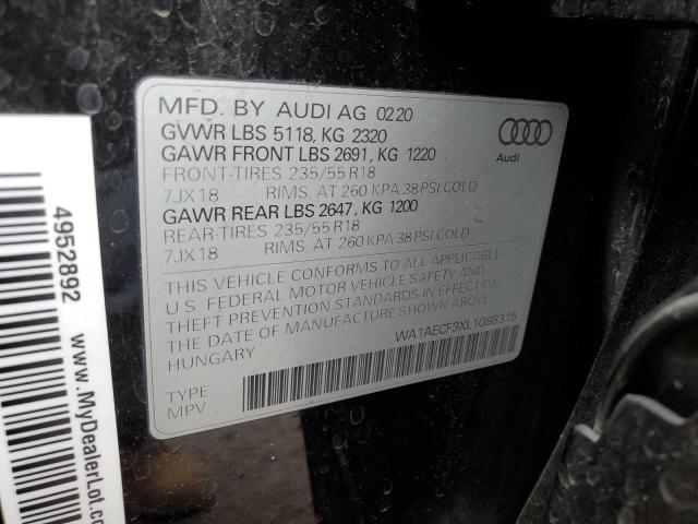 Photo 12 VIN: WA1AECF3XL1088315 - AUDI Q3 