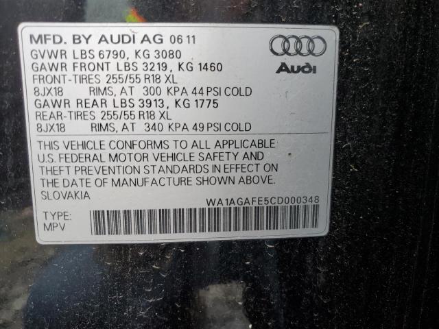 Photo 11 VIN: WA1AGAFE5CD000348 - AUDI Q7 