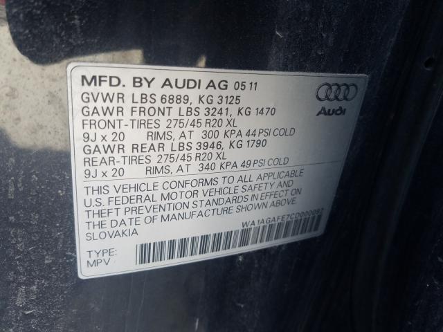 Photo 9 VIN: WA1AGAFE7CD000092 - AUDI Q7 