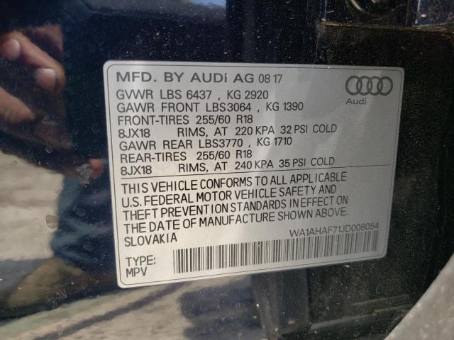 Photo 9 VIN: WA1AHAF71JD008054 - AUDI Q7 PREMIUM 