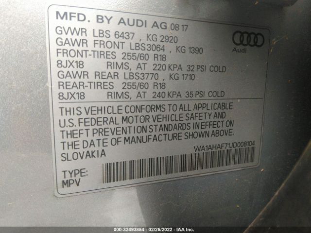 Photo 8 VIN: WA1AHAF71JD008104 - AUDI Q7 