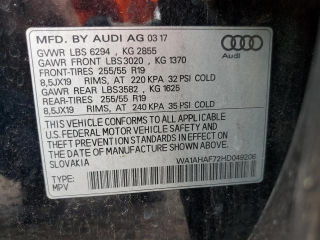 Photo 13 VIN: WA1AHAF72HD049206 - AUDI Q7 PREMIUM 