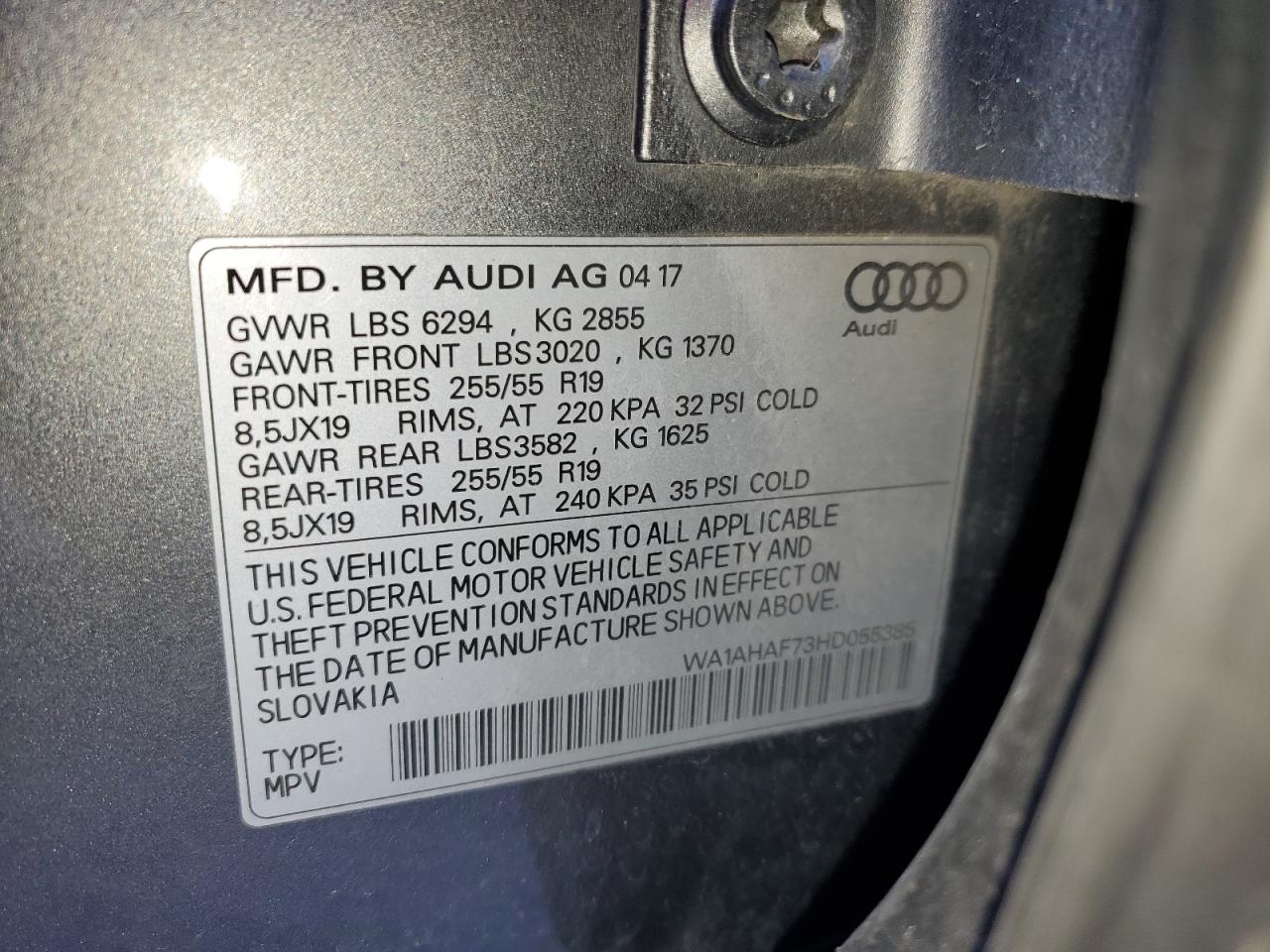 Photo 12 VIN: WA1AHAF73HD055385 - AUDI Q7 