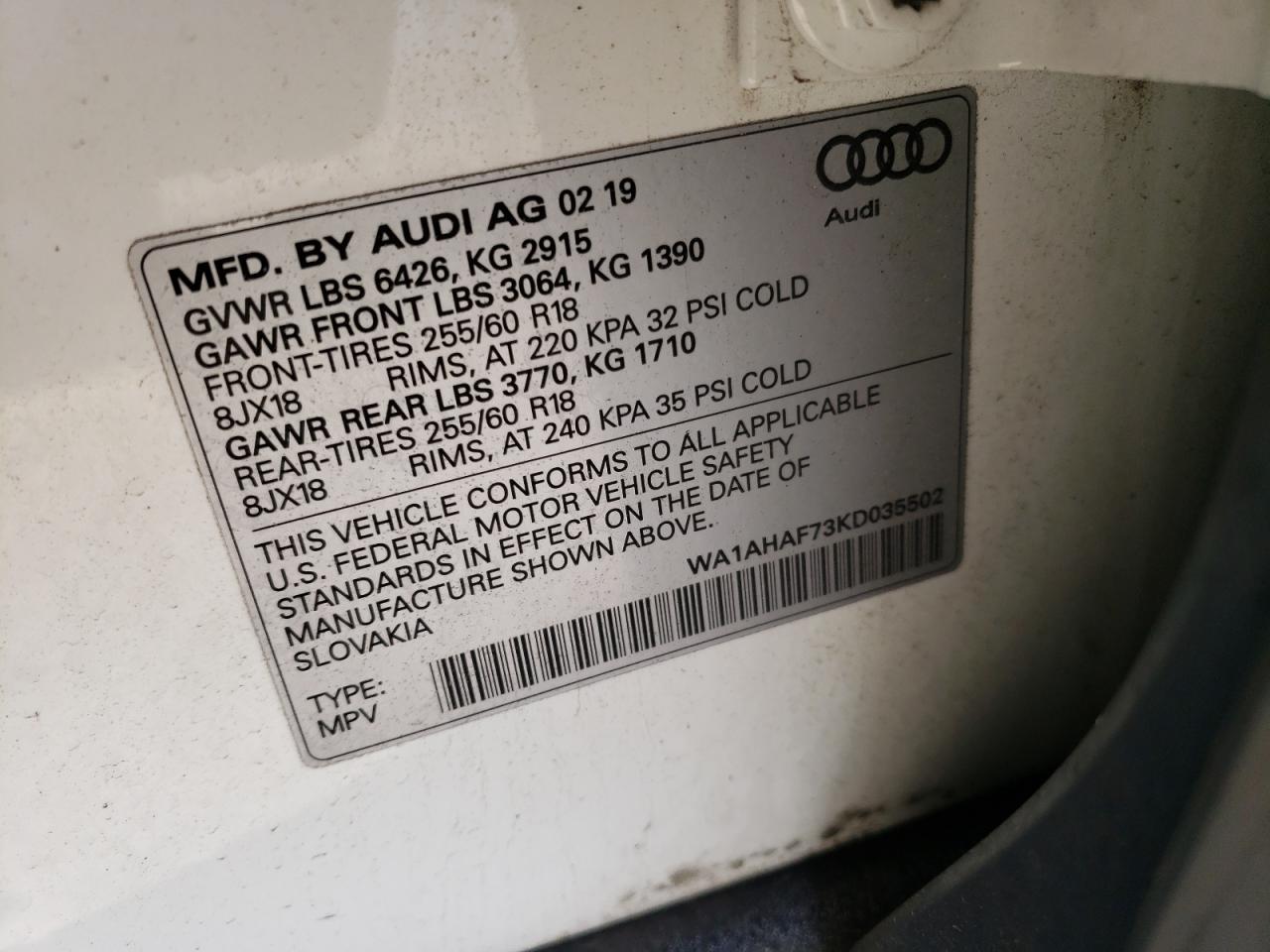 Photo 11 VIN: WA1AHAF73KD035502 - AUDI Q7 