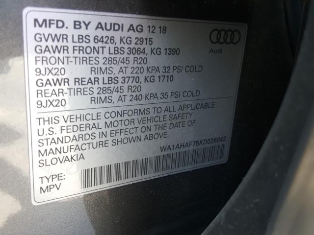 Photo 9 VIN: WA1AHAF75KD026042 - AUDI Q7 PREMIUM 