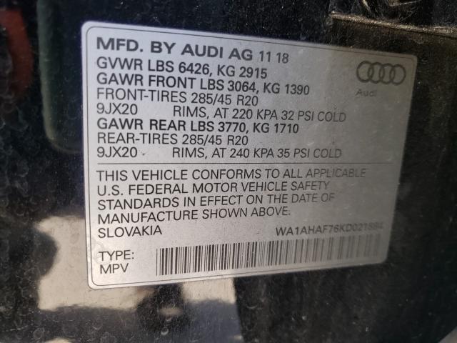 Photo 9 VIN: WA1AHAF76KD021884 - AUDI Q7 PREMIUM 