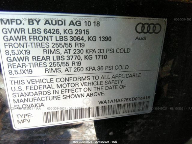 Photo 8 VIN: WA1AHAF78KD014418 - AUDI Q7 