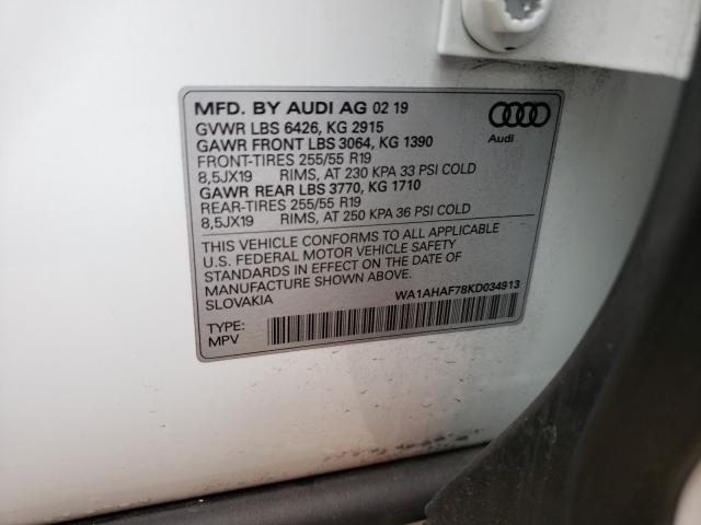 Photo 9 VIN: WA1AHAF78KD034913 - AUDI Q7 PREMIUM 