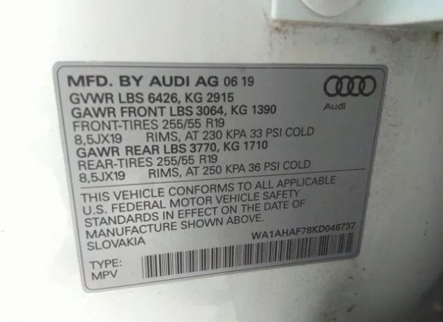 Photo 8 VIN: WA1AHAF78KD046737 - AUDI Q7 