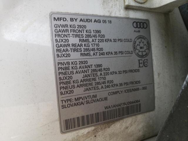 Photo 9 VIN: WA1AHAF79JD044364 - AUDI Q7 PREMIUM 