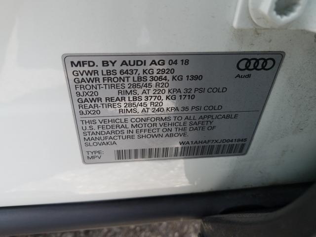 Photo 9 VIN: WA1AHAF7XJD041845 - AUDI Q7 PREMIUM 