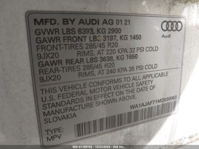 Photo 8 VIN: WA1AJAF71MD030063 - AUDI Q7 