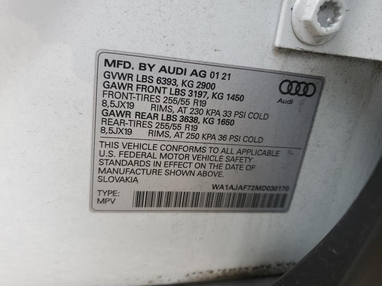 Photo 13 VIN: WA1AJAF72MD030170 - AUDI Q7 