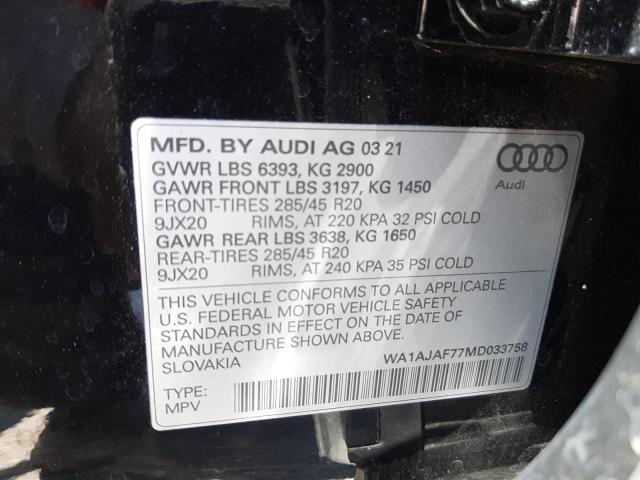 Photo 9 VIN: WA1AJAF77MD033758 - AUDI Q7 PREMIUM 