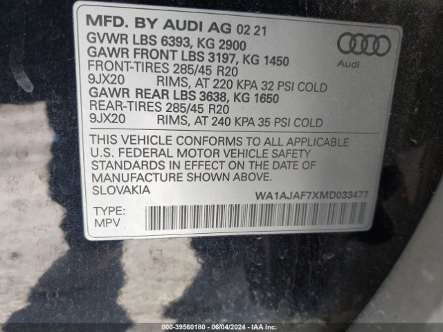 Photo 8 VIN: WA1AJAF7XMD033477 - AUDI Q7 