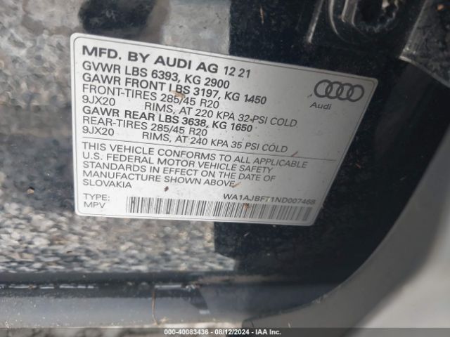 Photo 8 VIN: WA1AJBF71ND007468 - AUDI Q7 