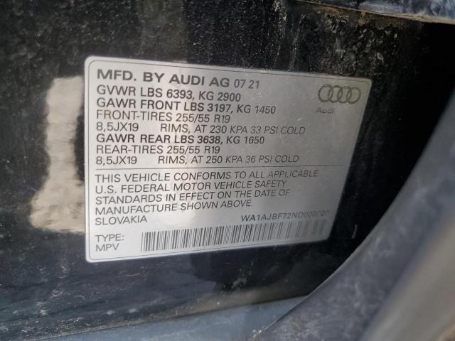 Photo 11 VIN: WA1AJBF72ND000707 - AUDI Q7 PREMIUM 