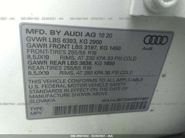 Photo 8 VIN: WA1AJBF75MD017497 - AUDI Q7 