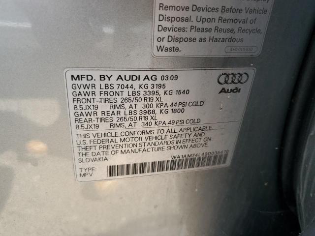 Photo 12 VIN: WA1AM74L49D035470 - AUDI Q7 TDI 