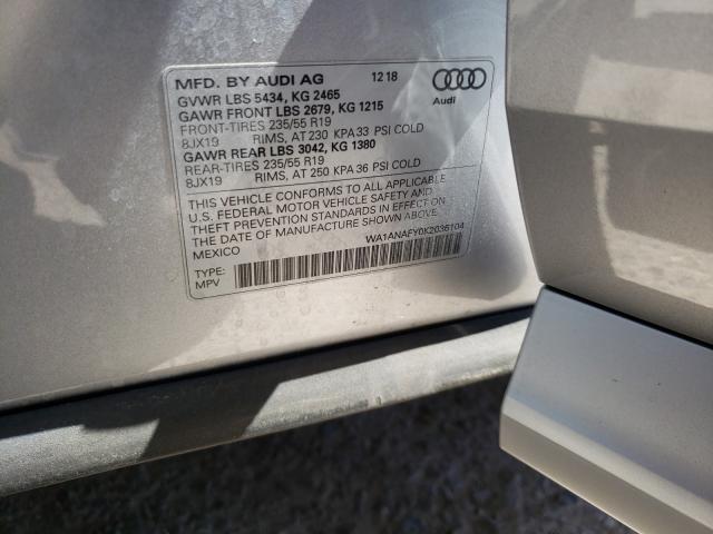 Photo 9 VIN: WA1ANAFY0K2036104 - AUDI Q5 