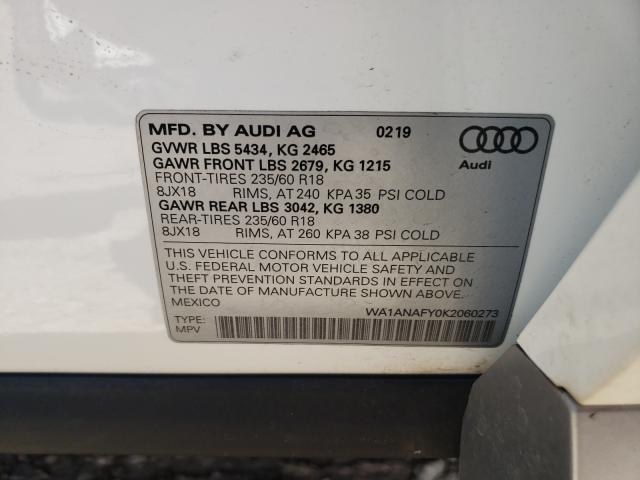 Photo 9 VIN: WA1ANAFY0K2060273 - AUDI Q5 