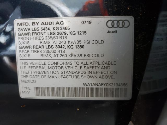 Photo 9 VIN: WA1ANAFY0K2134386 - AUDI Q5 